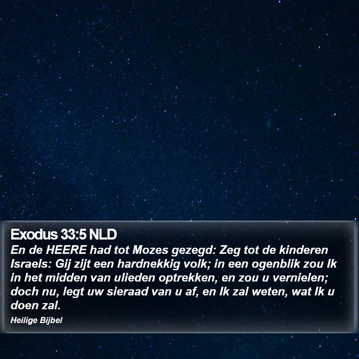 Exodus 33:5 NLD Bible Study