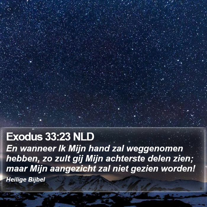 Exodus 33:23 NLD Bible Study