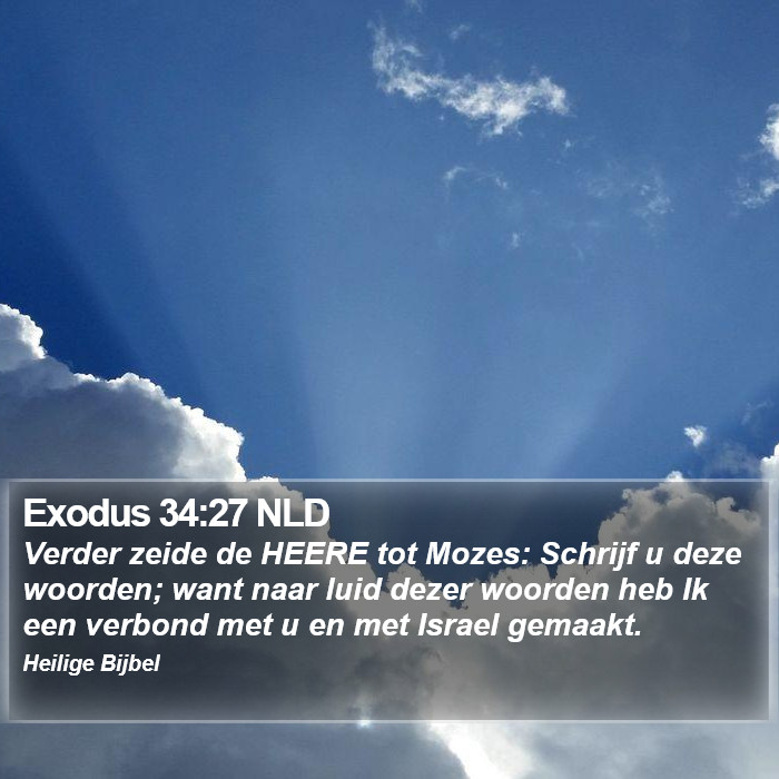 Exodus 34:27 NLD Bible Study