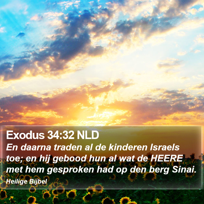 Exodus 34:32 NLD Bible Study