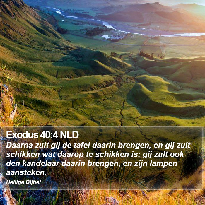Exodus 40:4 NLD Bible Study