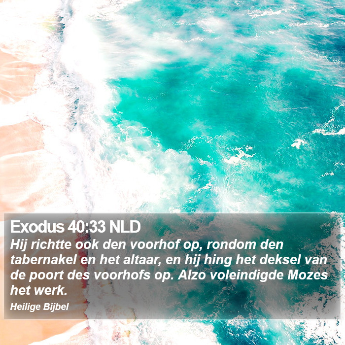 Exodus 40:33 NLD Bible Study