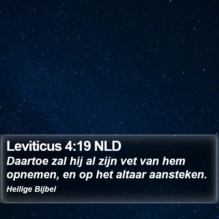 Leviticus 4:19 NLD Bible Study