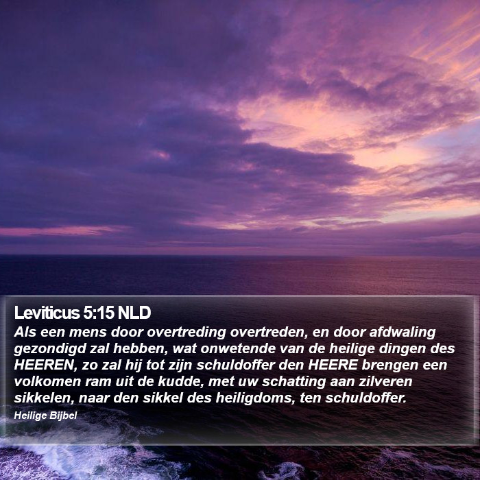 Leviticus 5:15 NLD Bible Study