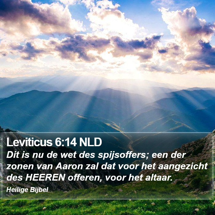 Leviticus 6:14 NLD Bible Study