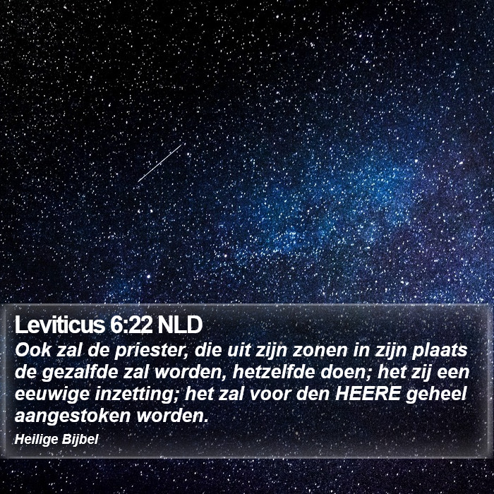 Leviticus 6:22 NLD Bible Study