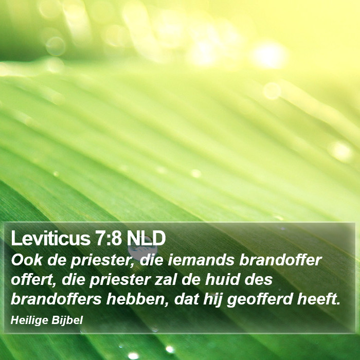 Leviticus 7:8 NLD Bible Study