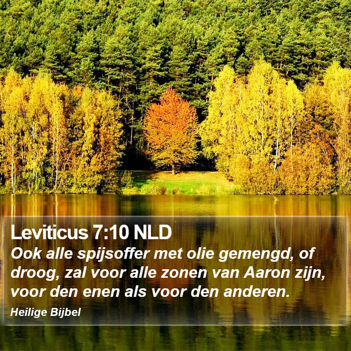 Leviticus 7:10 NLD Bible Study