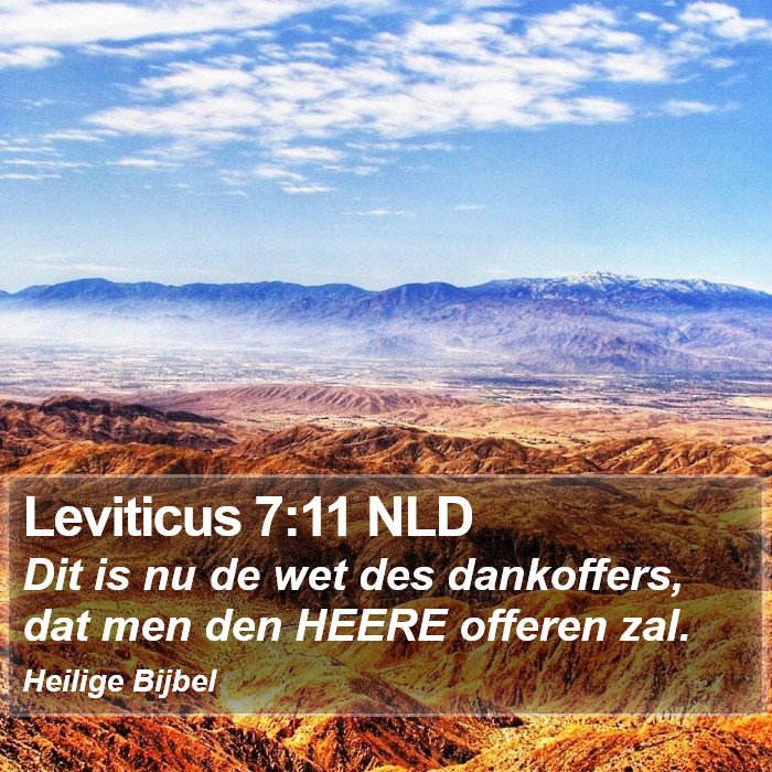 Leviticus 7:11 NLD Bible Study