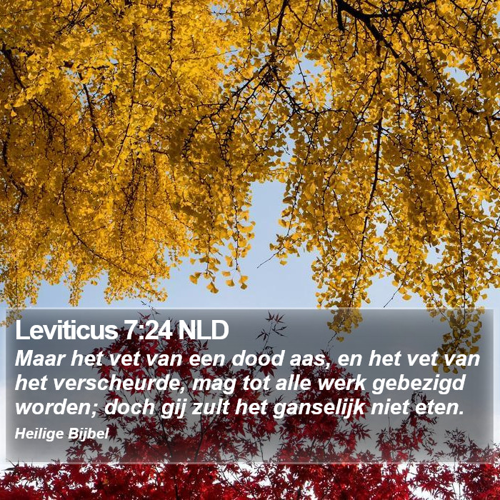 Leviticus 7:24 NLD Bible Study