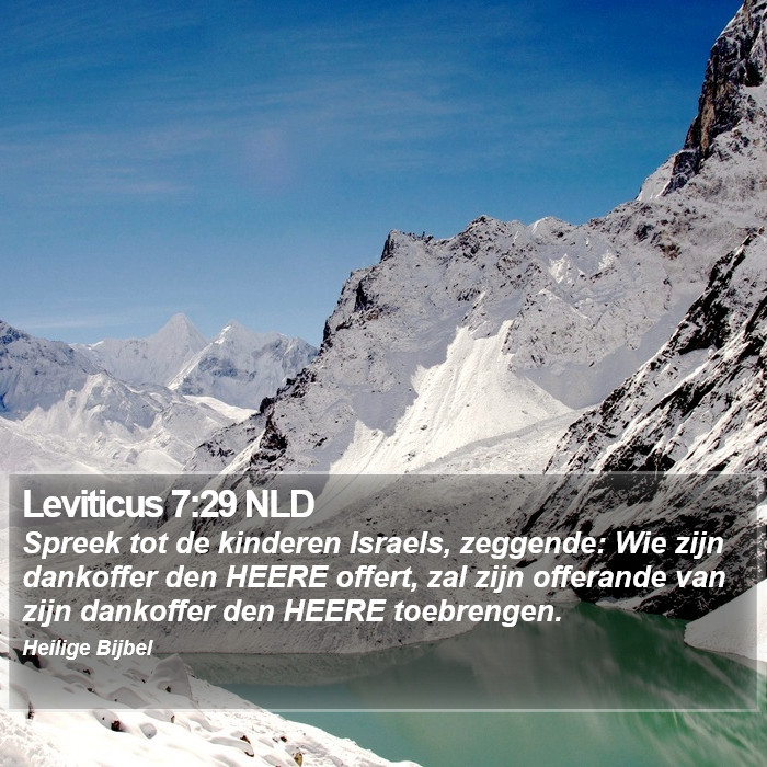 Leviticus 7:29 NLD Bible Study