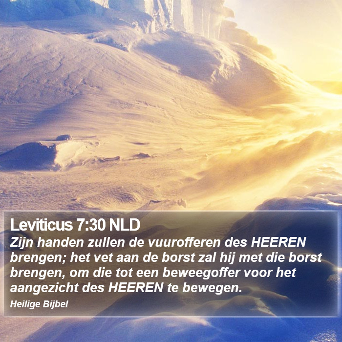 Leviticus 7:30 NLD Bible Study