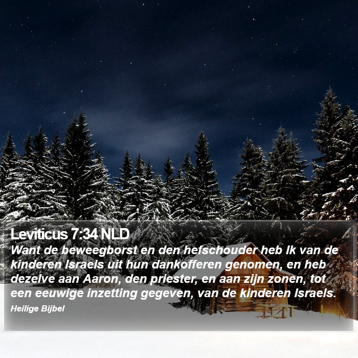 Leviticus 7:34 NLD Bible Study