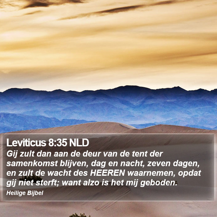 Leviticus 8:35 NLD Bible Study