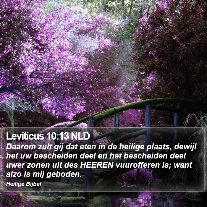 Leviticus 10:13 NLD Bible Study