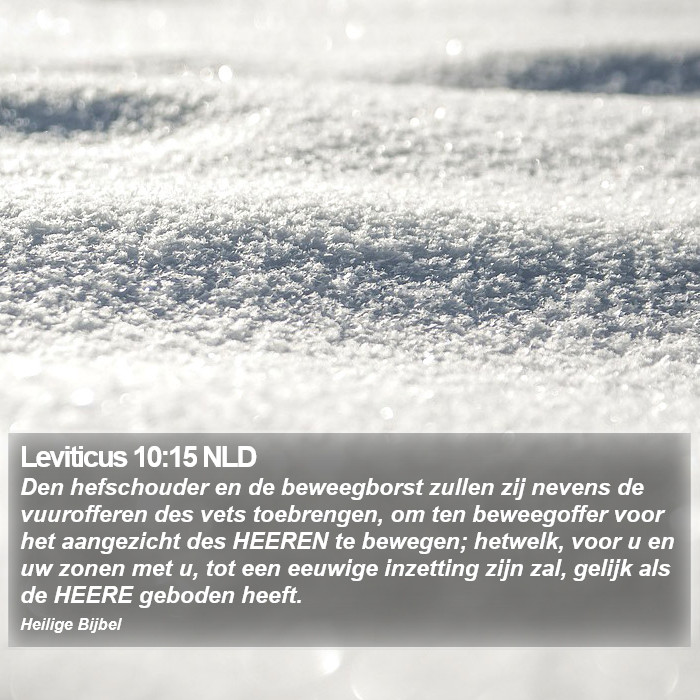 Leviticus 10:15 NLD Bible Study