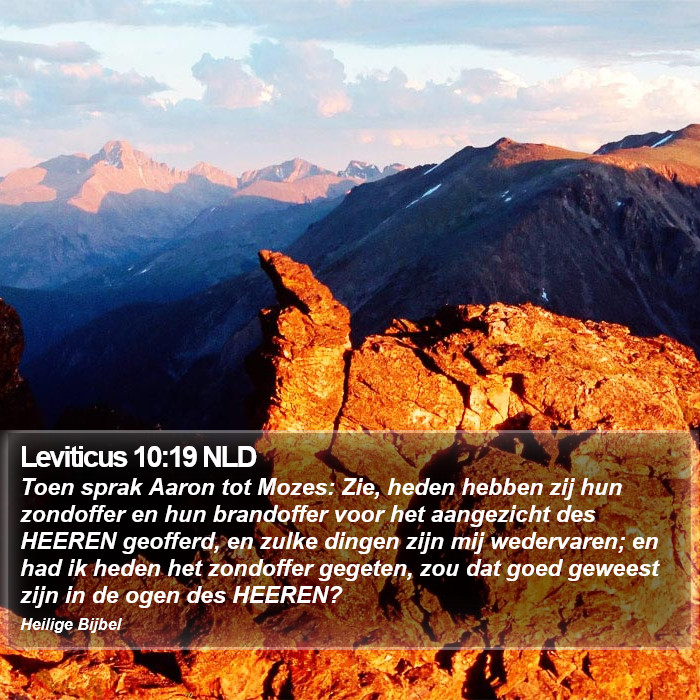 Leviticus 10:19 NLD Bible Study