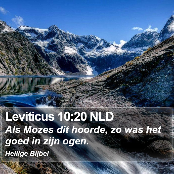 Leviticus 10:20 NLD Bible Study