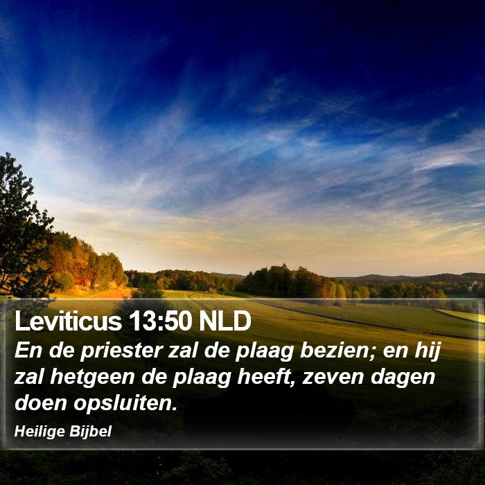 Leviticus 13:50 NLD Bible Study