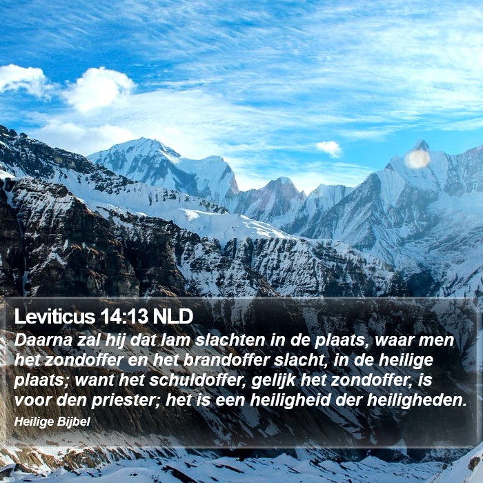 Leviticus 14:13 NLD Bible Study