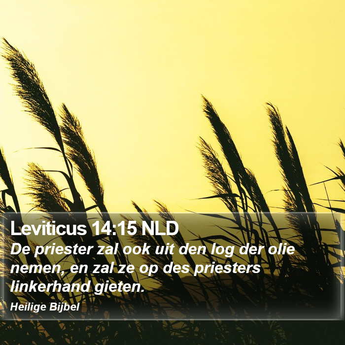 Leviticus 14:15 NLD Bible Study