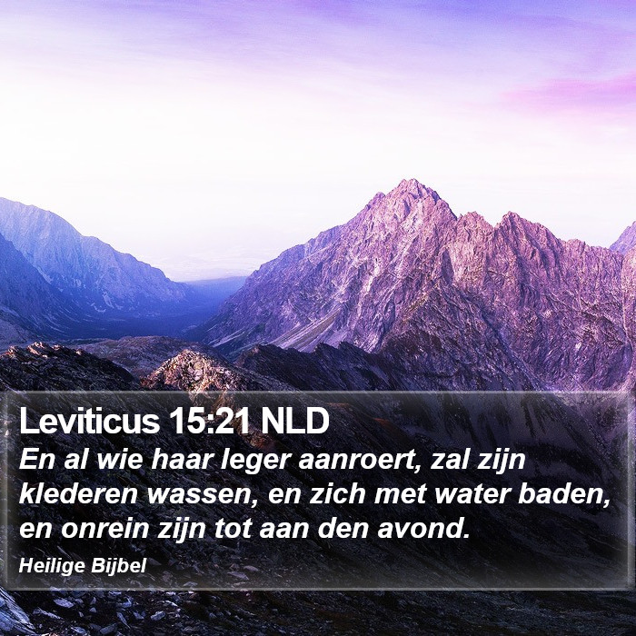 Leviticus 15:21 NLD Bible Study