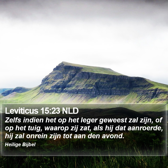 Leviticus 15:23 NLD Bible Study