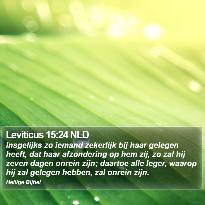 Leviticus 15:24 NLD Bible Study