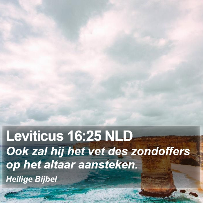 Leviticus 16:25 NLD Bible Study