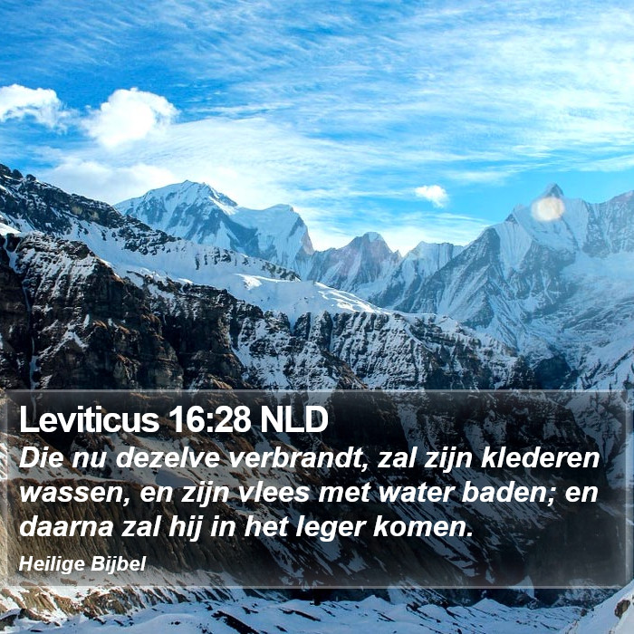 Leviticus 16:28 NLD Bible Study