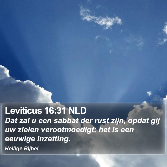 Leviticus 16:31 NLD Bible Study