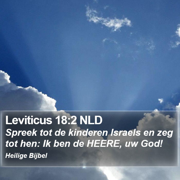 Leviticus 18:2 NLD Bible Study