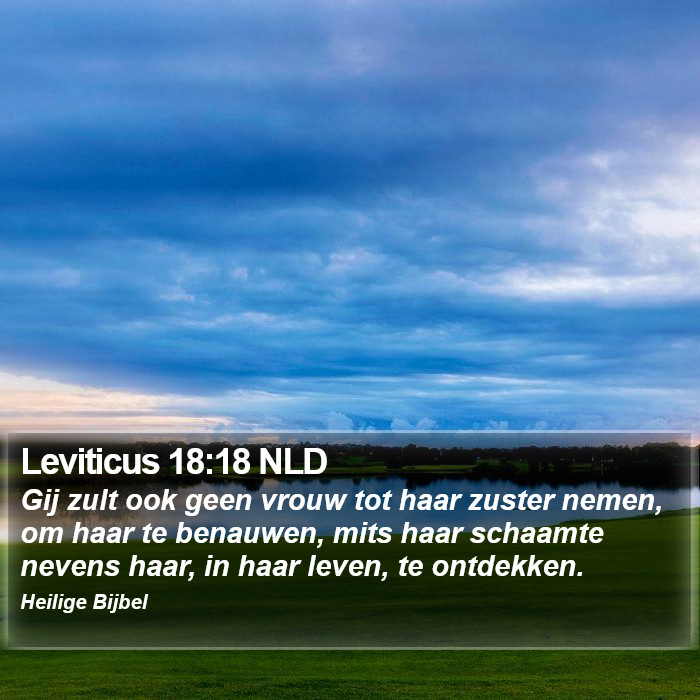 Leviticus 18:18 NLD Bible Study