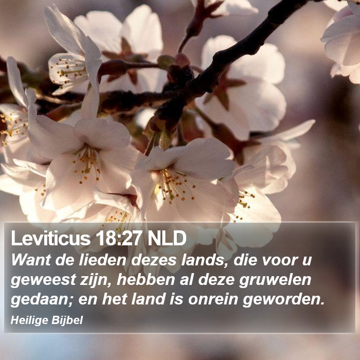 Leviticus 18:27 NLD Bible Study