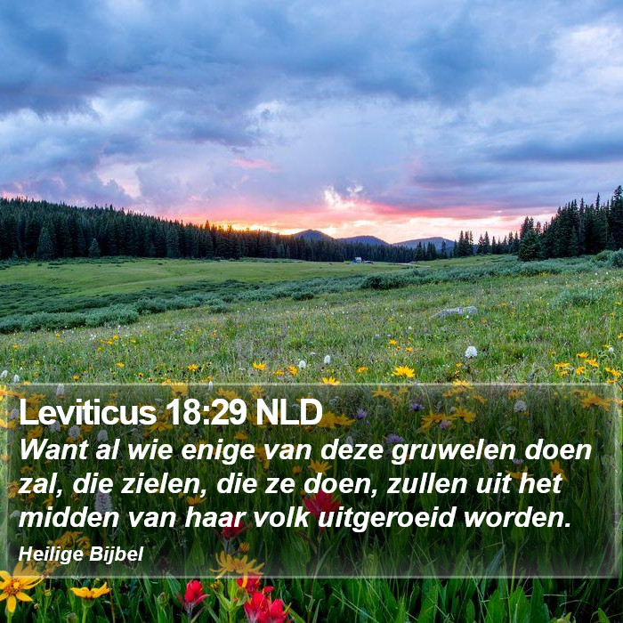 Leviticus 18:29 NLD Bible Study