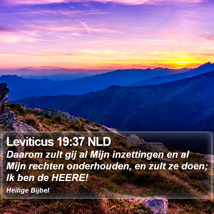 Leviticus 19:37 NLD Bible Study