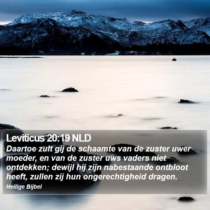 Leviticus 20:19 NLD Bible Study