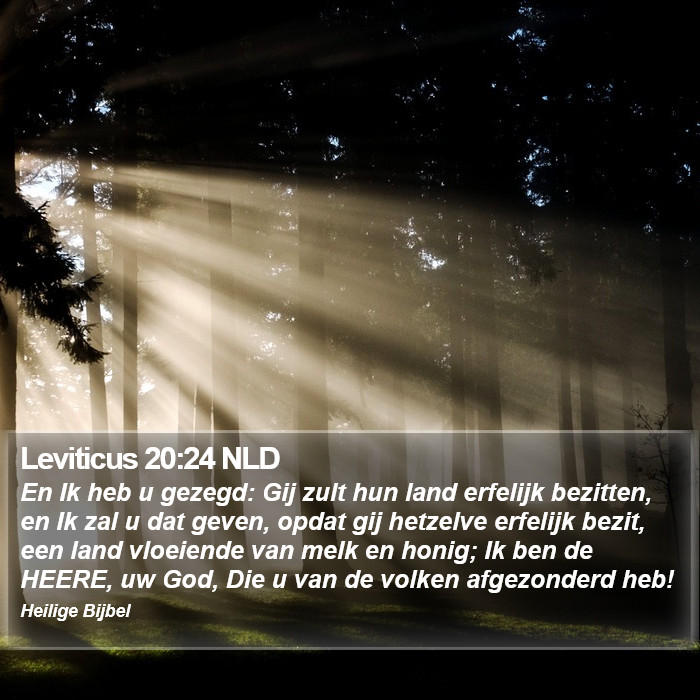 Leviticus 20:24 NLD Bible Study