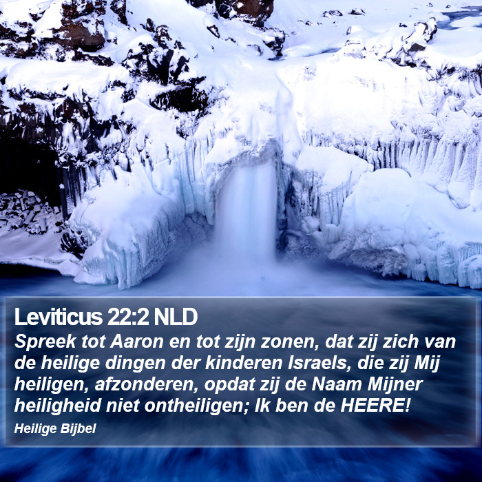 Leviticus 22:2 NLD Bible Study