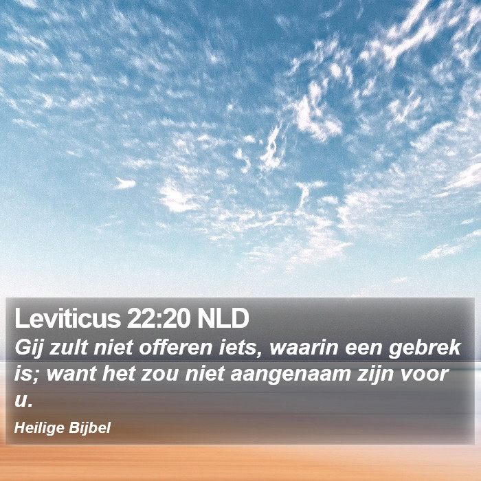 Leviticus 22:20 NLD Bible Study