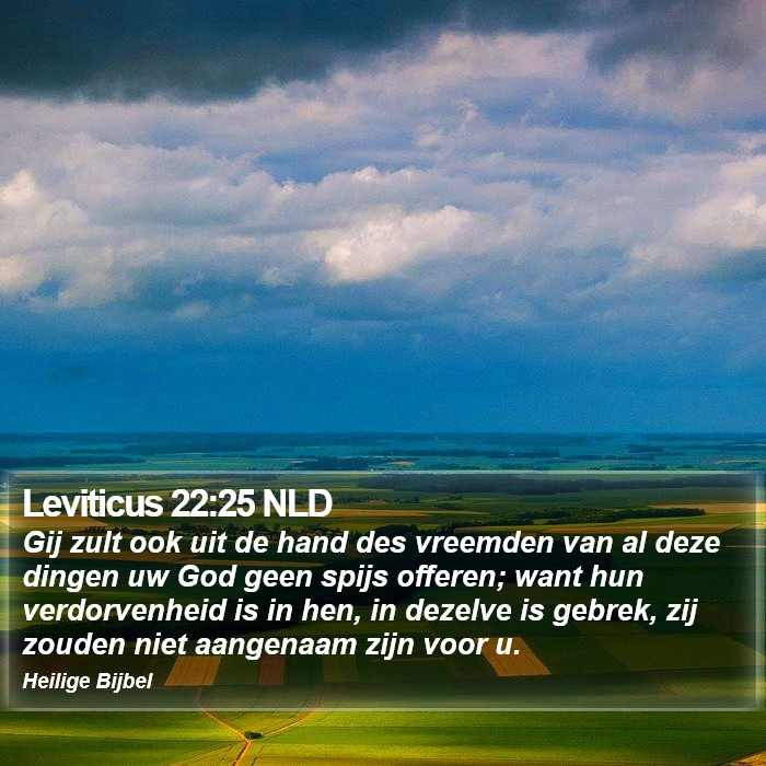 Leviticus 22:25 NLD Bible Study