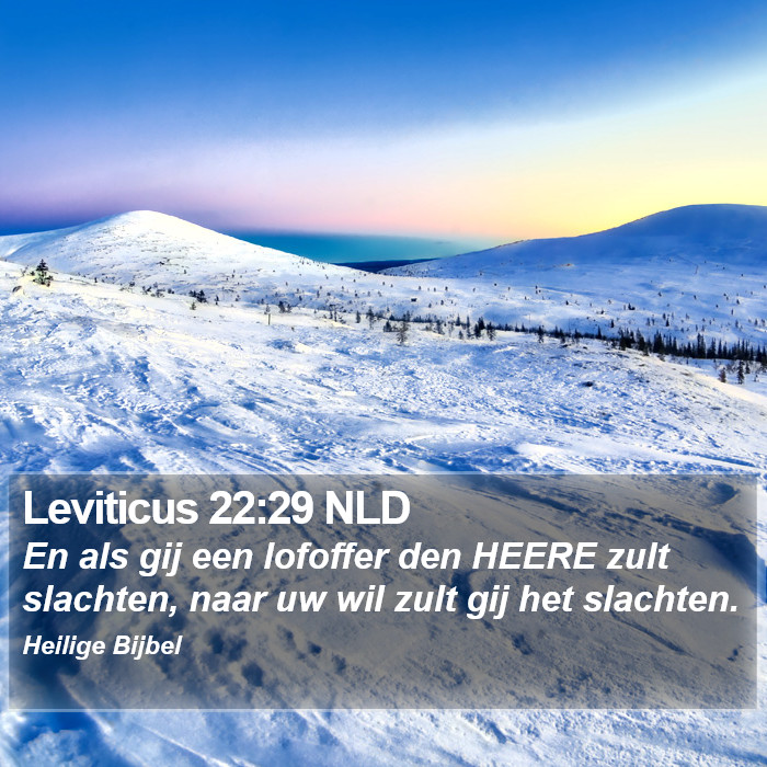 Leviticus 22:29 NLD Bible Study