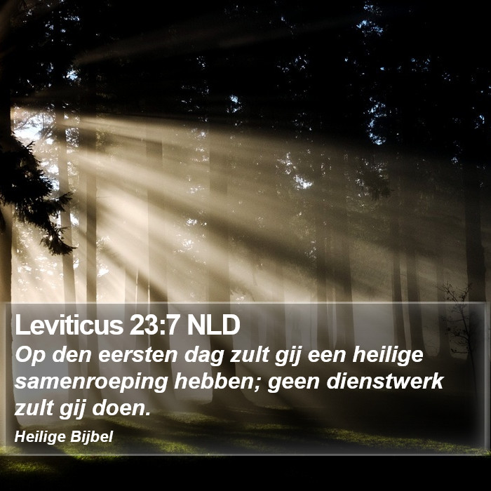 Leviticus 23:7 NLD Bible Study
