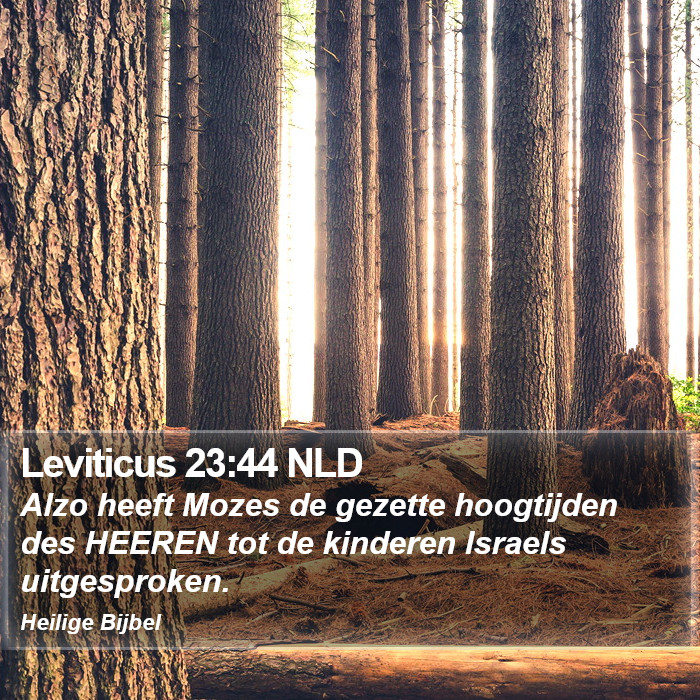 Leviticus 23:44 NLD Bible Study