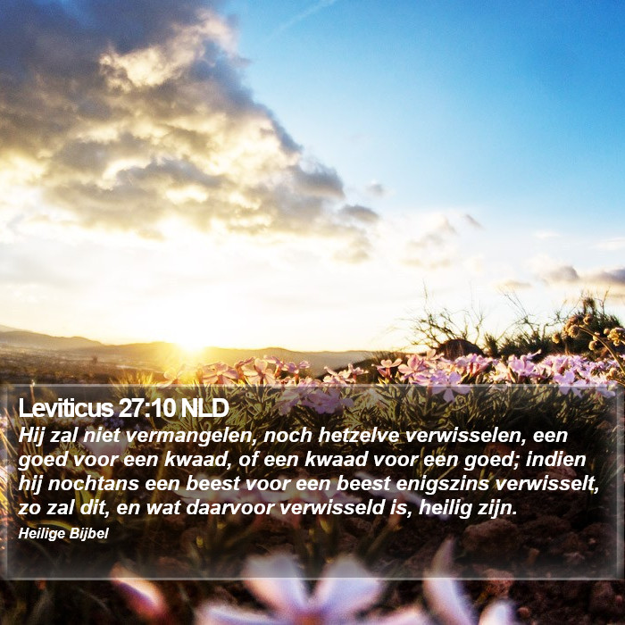 Leviticus 27:10 NLD Bible Study