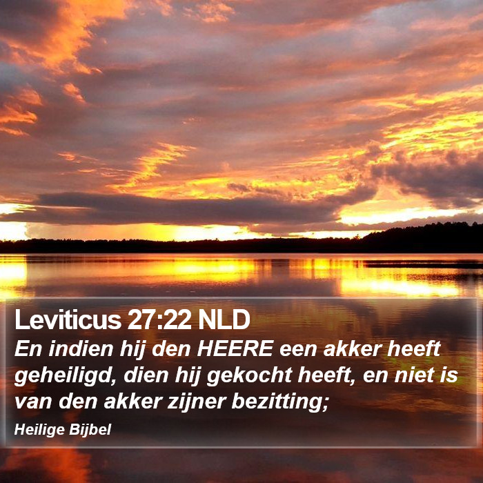 Leviticus 27:22 NLD Bible Study