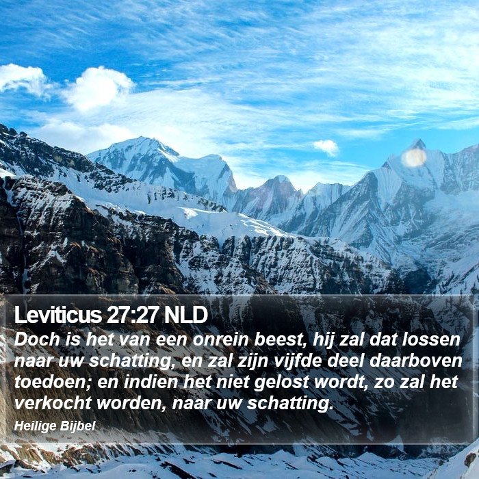 Leviticus 27:27 NLD Bible Study