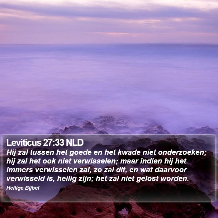 Leviticus 27:33 NLD Bible Study