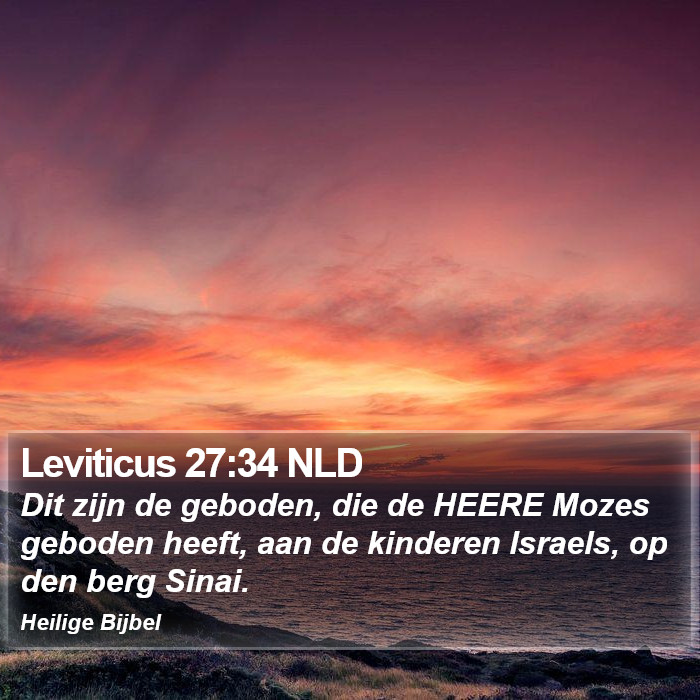 Leviticus 27:34 NLD Bible Study
