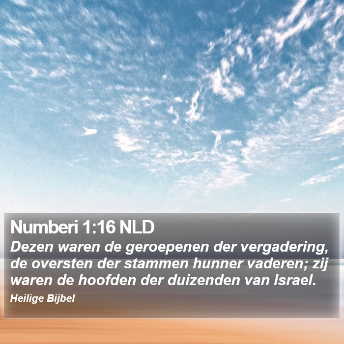 Numberi 1:16 NLD Bible Study